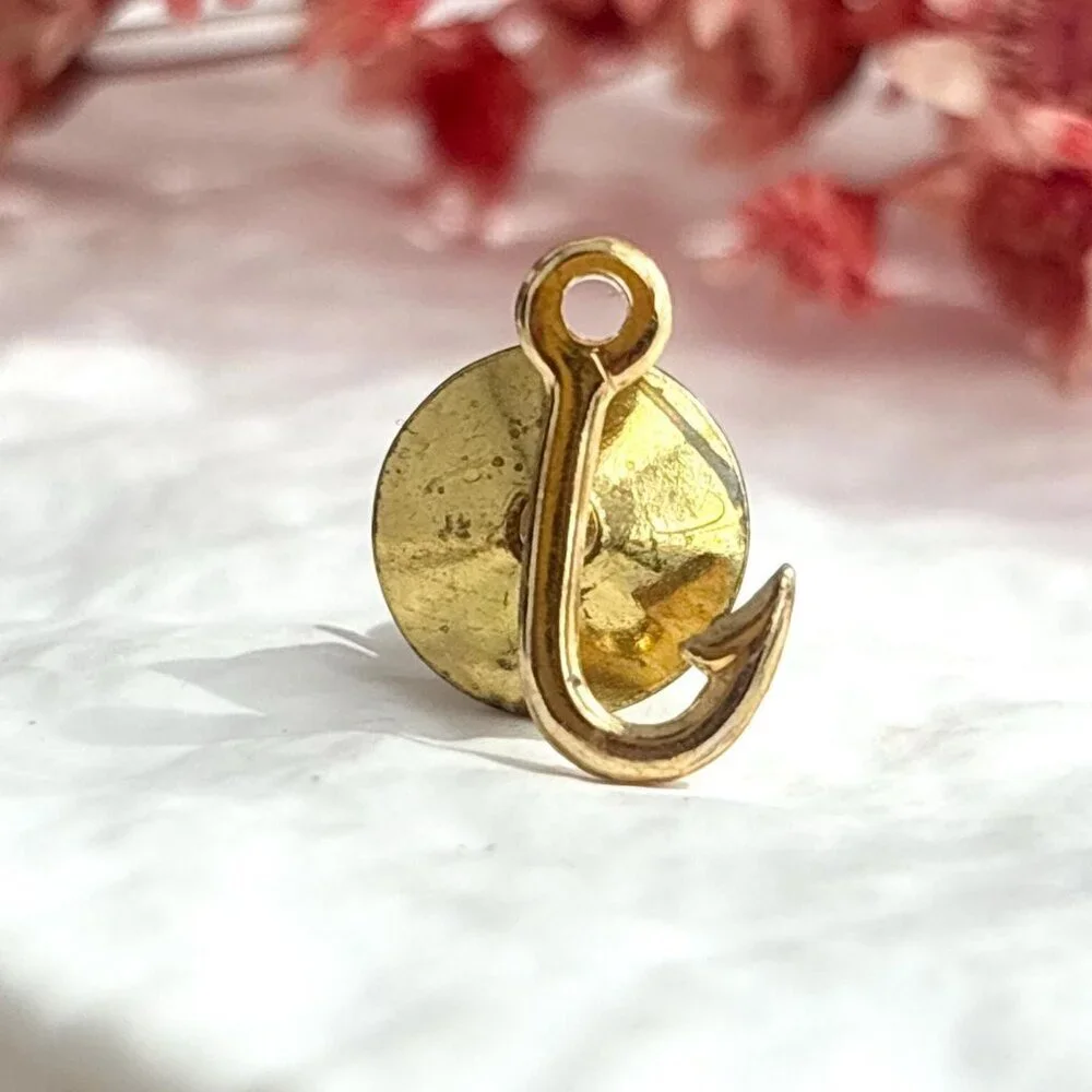 Tiny Anchor Push Back Pin Vintage Pin
